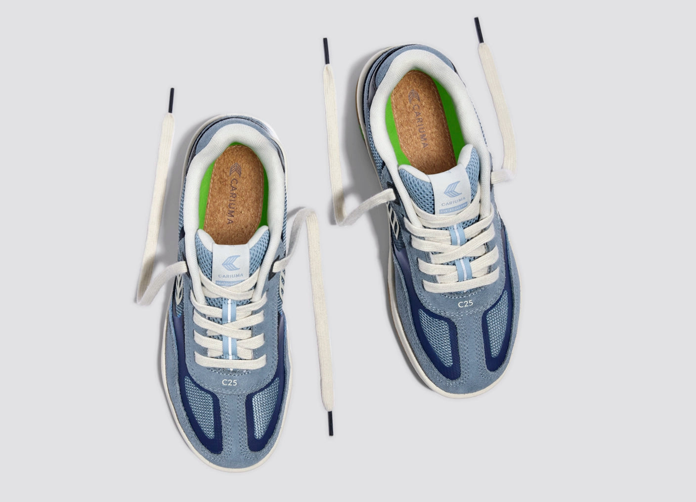 Skategoat C25 PRO Mirage Blue Suede Bright Navy Mesh Ivory Logo Sneaker