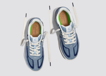 Skategoat C25 PRO Mirage Blue Suede Bright Navy Mesh Ivory Logo Sneaker